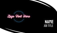 Pink Neon Sign  Business Card Image Preview