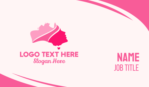 Australian Beauty Face Business Card Design Image Preview