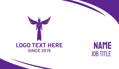 Purple Heart Angel Business Card Image Preview