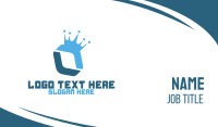 Blue  Crown Splatter Business Card Image Preview