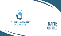 Blue  Crown Splatter Business Card Image Preview