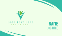 Green V Plant Business Card Image Preview