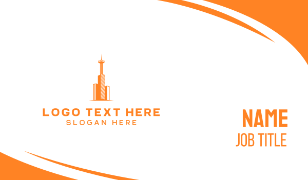 Orange Tower Business Card Design Image Preview