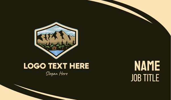 Outdoor Cabin Lodge Business Card Design Image Preview
