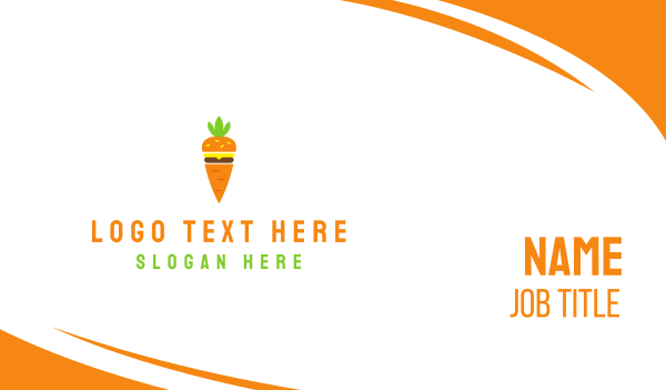 Carrot Burger Business Card Design Image Preview