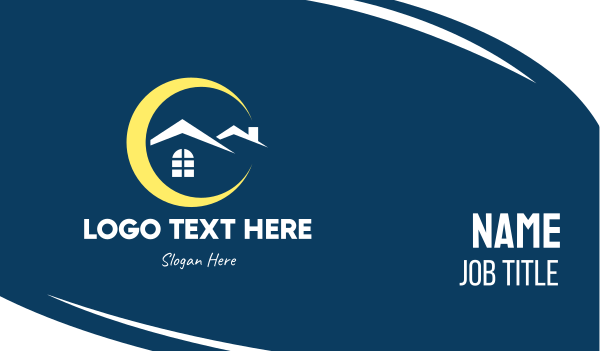 Night Time Property Business Card Design Image Preview