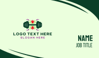 Natural Eco Barbell Business Card Preview