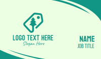 Green Pine Tree Tag Business Card Image Preview