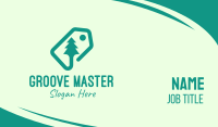 Green Pine Tree Tag Business Card Image Preview