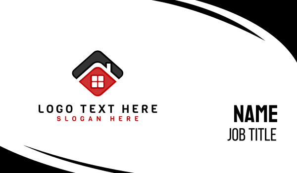 Black Red House Business Card Design Image Preview