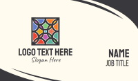 Stained Glass Art Square Business Card Image Preview