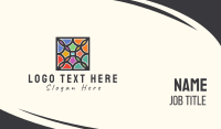 Stained Glass Art Square Business Card Image Preview