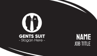 Menswear Suit & Tie Business Card Image Preview
