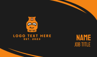 Orange Gas Tank Mascot Business Card Image Preview