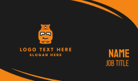 Orange Gas Tank Mascot Business Card Design