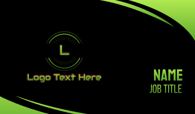 Futuristic Gaming DJ Letter Business Card Image Preview