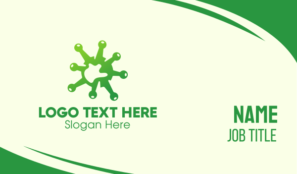 Green Gradient Virus  Business Card Design Image Preview