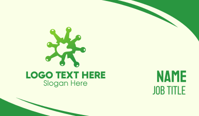 Green Gradient Virus  Business Card Image Preview