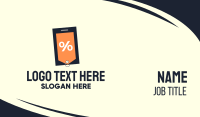Mobile Shopping Discount Tag Business Card Image Preview