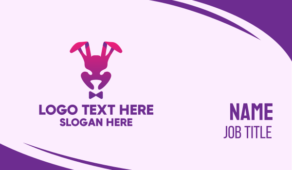 Purple Magic Rabbit Business Card Design Image Preview