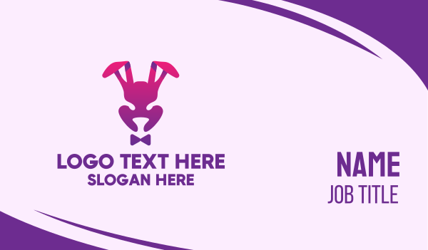 Purple Magic Rabbit Business Card Design