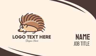 Pet Hedgehog Business Card