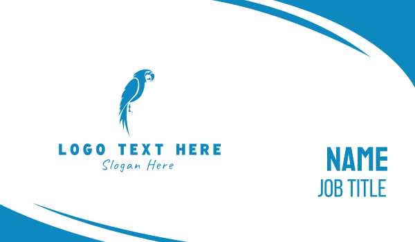 Blue Parrot Business Card Design Image Preview