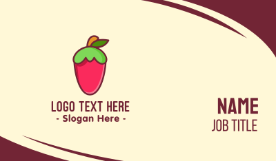 Strawberry Fruit Business Card