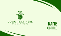 Green Nature Lettermark Shield Business Card Image Preview