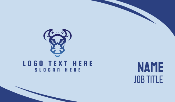 Gaming Bull Mascot  Business Card Design Image Preview