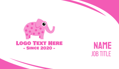 Pink Elephant Business Card