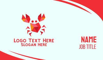Red Crab Business Card Image Preview