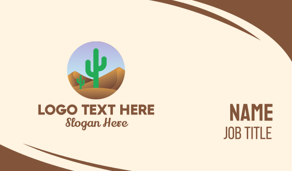 Cactus Desert Business Card Design Image Preview