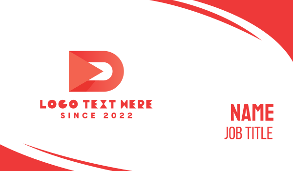 Red Letter D Business Card Design Image Preview
