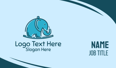 Blue Elephant Kids Toy Business Card Image Preview