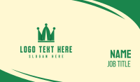 Green Leaf Crown Business Card Image Preview