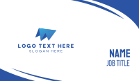 Blue Airplane Origami Business Card Image Preview