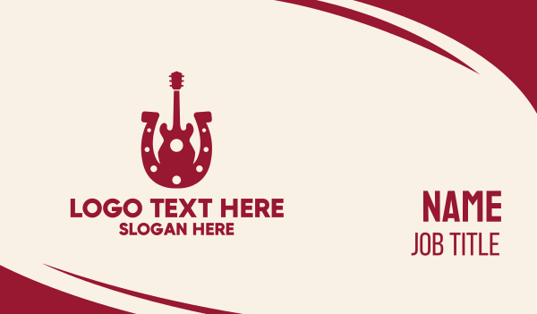 Red Country Guitar  Business Card Design Image Preview