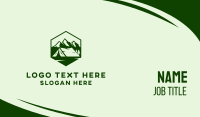 Mountain Camping Tent  Business Card Image Preview