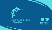 Blue Swordfish Fish Business Card Image Preview
