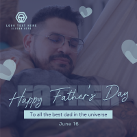 Admiring Best Dads Instagram Post Design