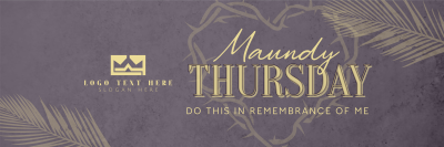 Minimalist Maundy Thursday Twitter header (cover) Image Preview