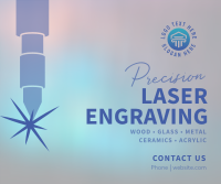 Precision Laser Engraving Facebook Post Design