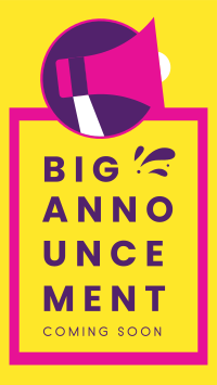 Big Announcement Instagram story Image Preview