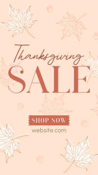 Elegant Thanksgiving Sale Instagram Story Design