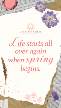 Scrapbook Spring Quote Video Preview