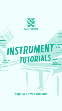 Music Instruments Tutorial Instagram Story Design