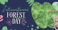 Doodle Shapes Forest Day Facebook Ad Design