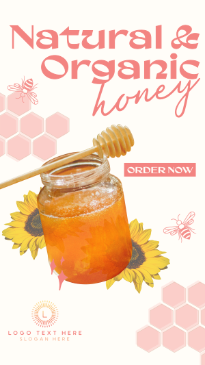 Delicious Organic Pure Honey Facebook story Image Preview