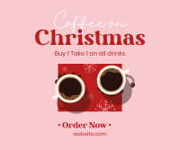 Christmas Coffee Sale Facebook Post Design